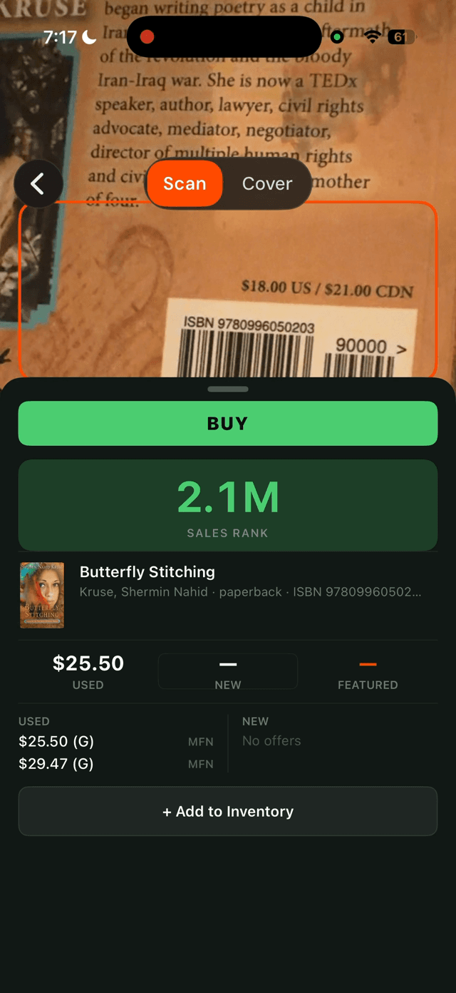 Stackd scan result passing the user's buying criteria